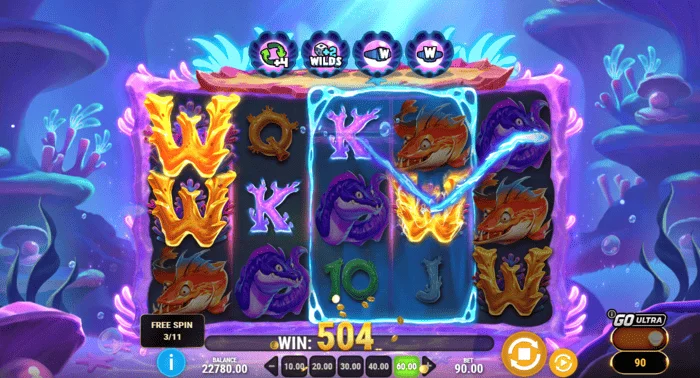 Manta Mayhem - მოგება Free Spins-ში Sticky Wild-ით